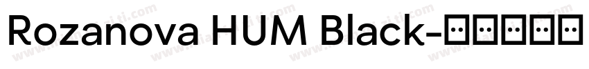 Rozanova HUM Black字体转换